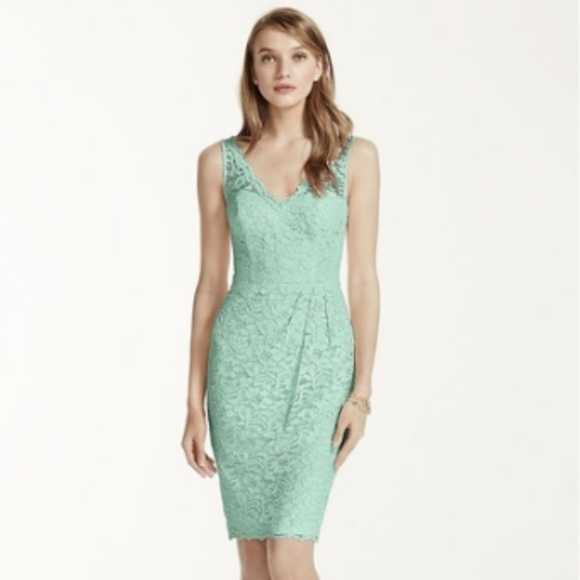 David's Bridal Dresses & Skirts - David’s Bridal size 4 mint green bridesmaid dress